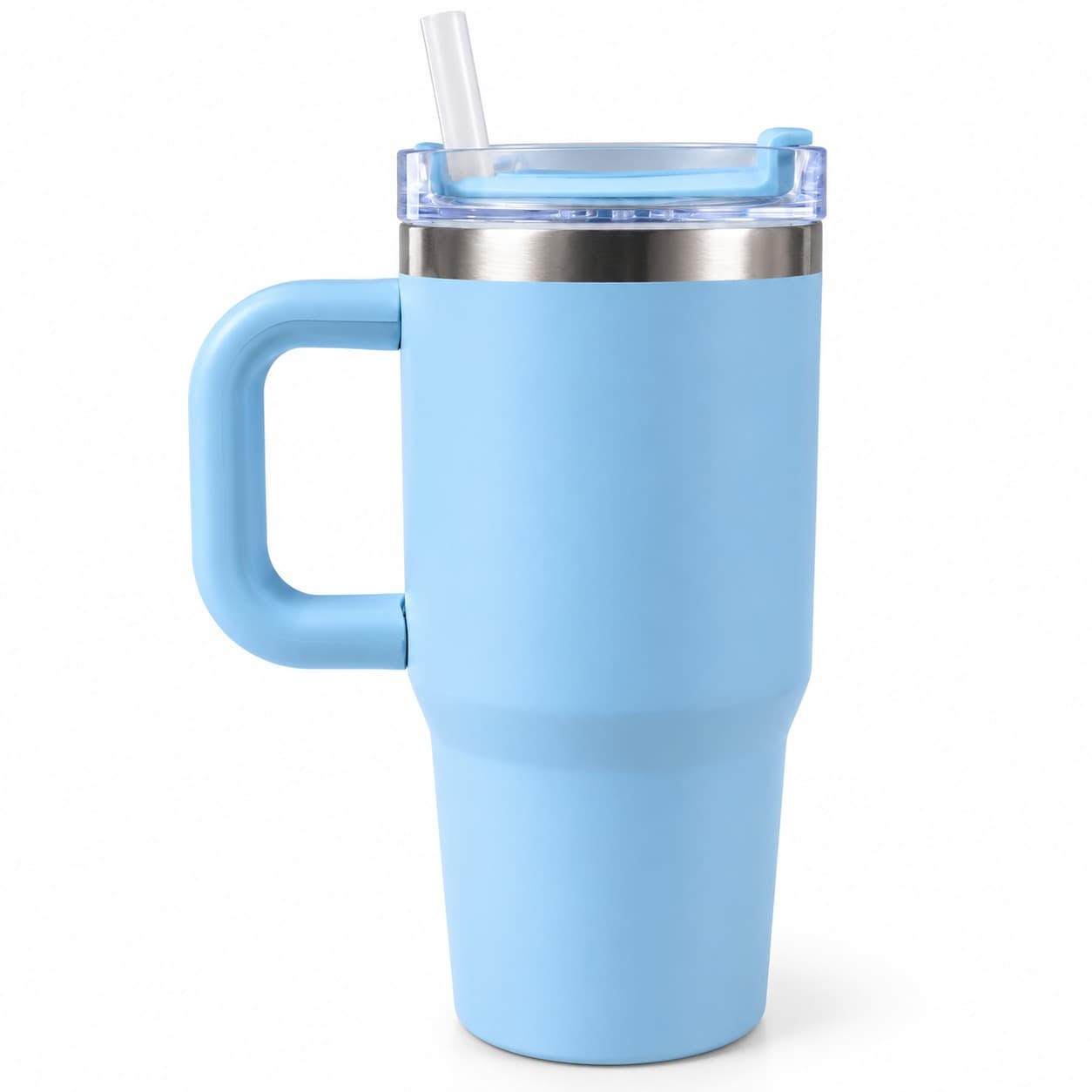 Tumbler with Handle & Straw, 500 ml