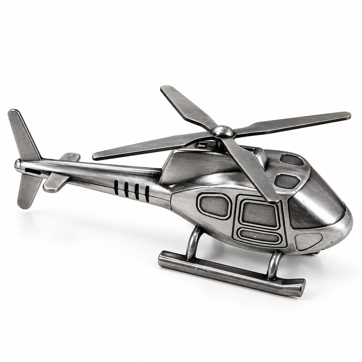 Vintage Metal Helicopter Desk Model