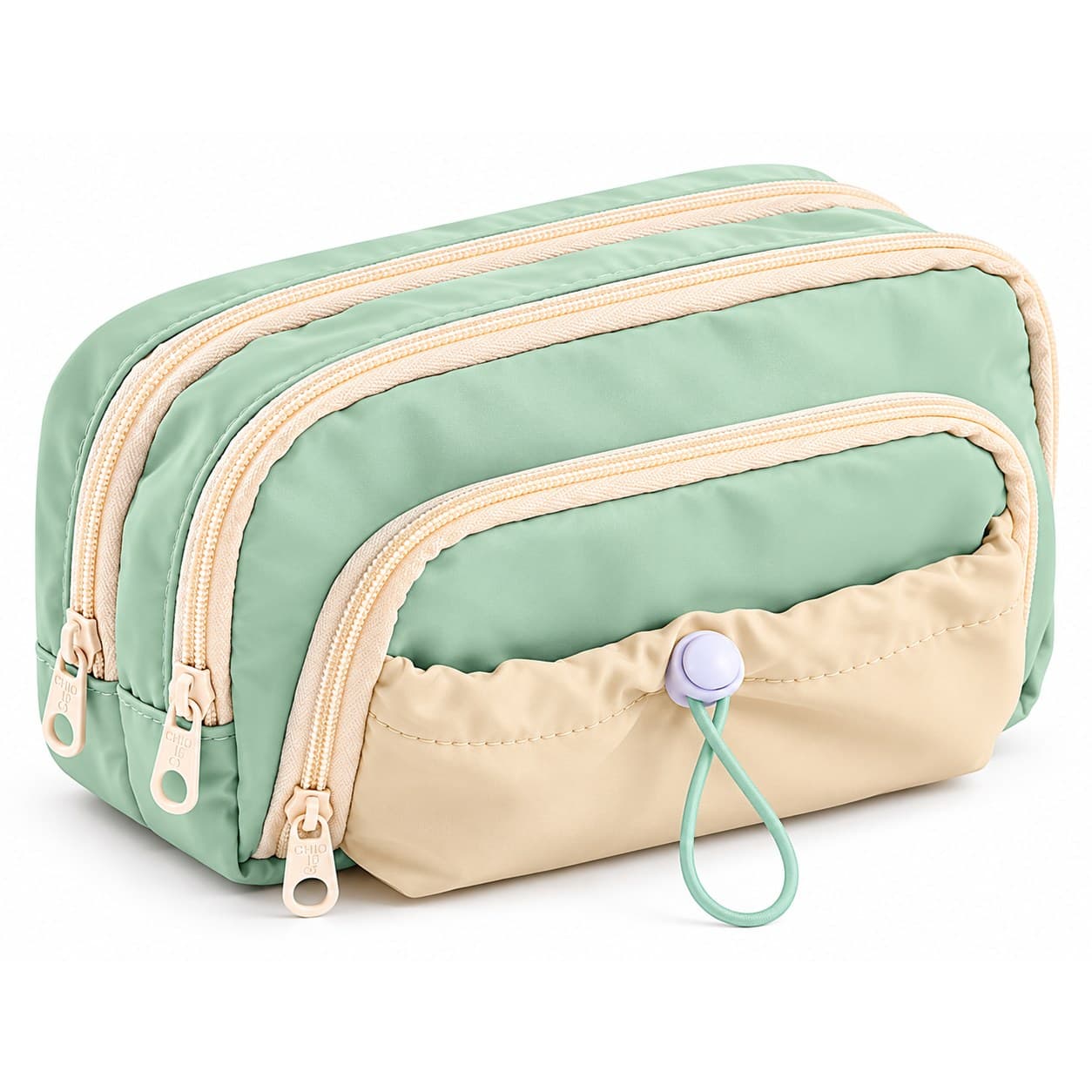 Mint Green Multi-Compartment Stationery Pouch