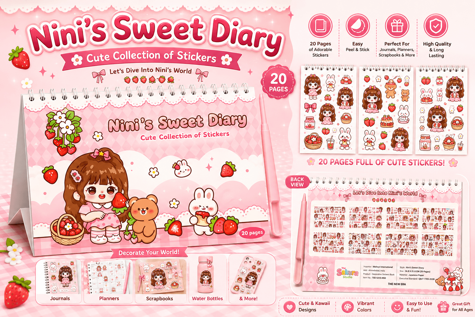Nini's Sticker Diary - Cute Collection