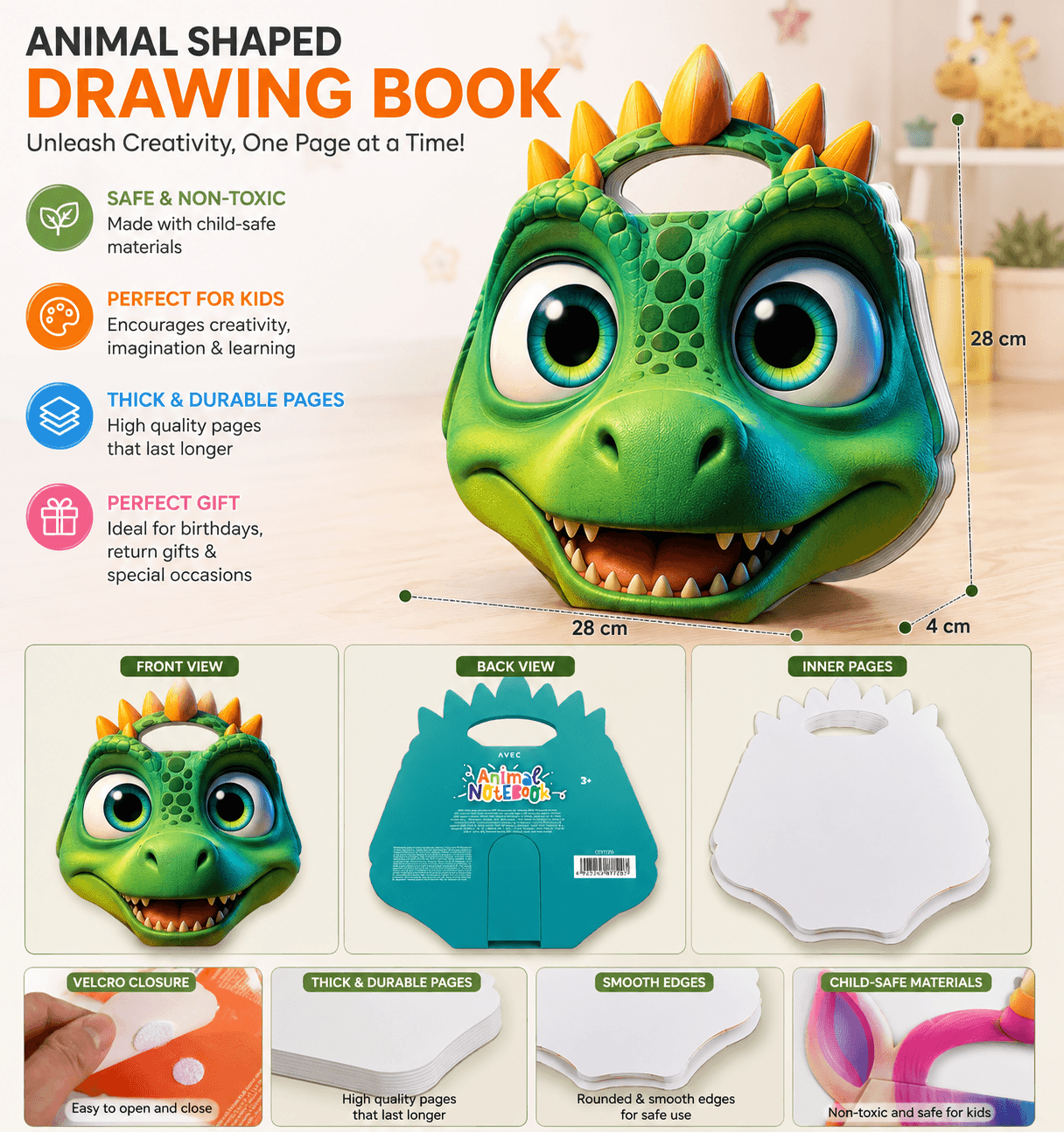 Animal Notebook — Dinosaur Carry-Along Sketchbook