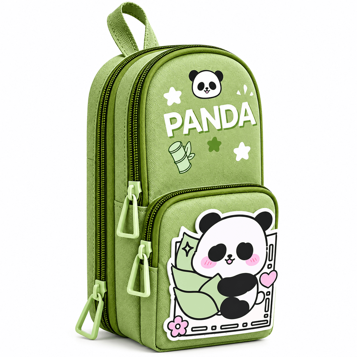Panda Print Pencil Case - Large Capacity