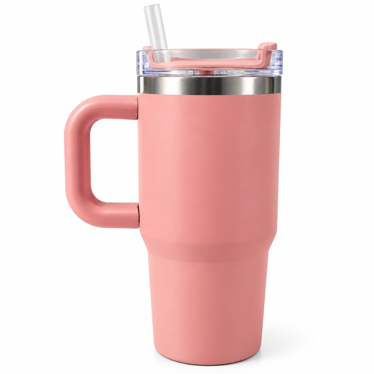 Tumbler with Handle & Straw, 500 ml